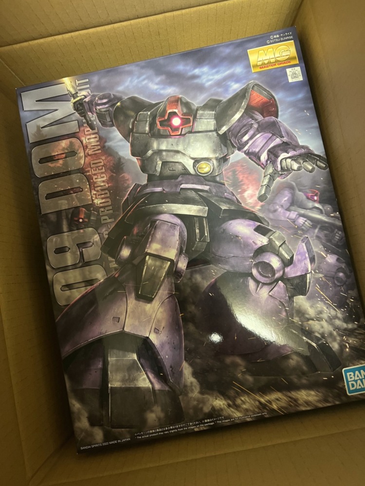 MG ドム バージョン1.5箱あり ガンプラ製作レビュー】アプデ版?ver1.5?MGドム 開封です